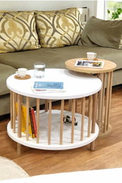 Hanah Home Peka-Set108 Blanco y Roble Zafiro